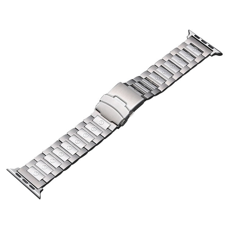 Safety Buckle Titanium Steel Watch Band, For Apple Watch Ultra 49mm, For Apple Watch SE 2023 44mm, For Apple Watch SE 2023 40mm, For Apple Watch Ultra 2 49mm, For Apple Watch Series 9 45mm, For Apple Watch SE 2022 40mm, For Apple Watch SE 2022 44mm    ...