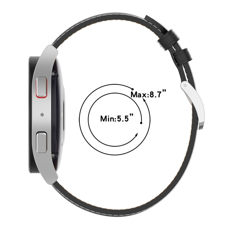 Leather Replacement Watch Band, For Samsung Galaxy Watch 6 / 6 Classic