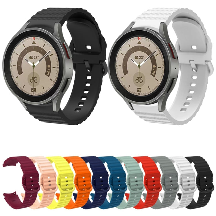 Wave Dotted Pure Color Buckle Silicone Watch Band, For Samsung Galaxy Watch 6 / 6 Classic