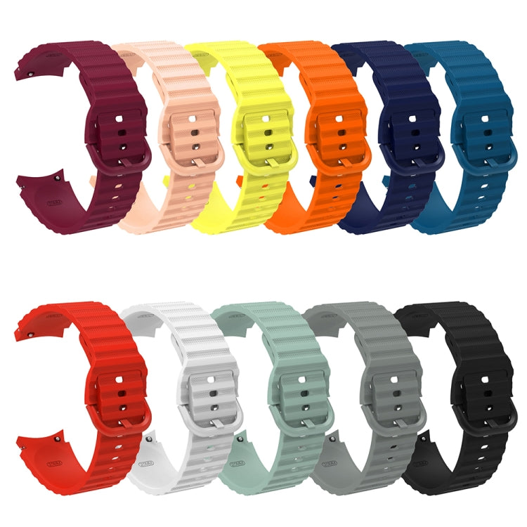 Wave Dotted Pure Color Buckle Silicone Watch Band, For Samsung Galaxy Watch 6 / 6 Classic