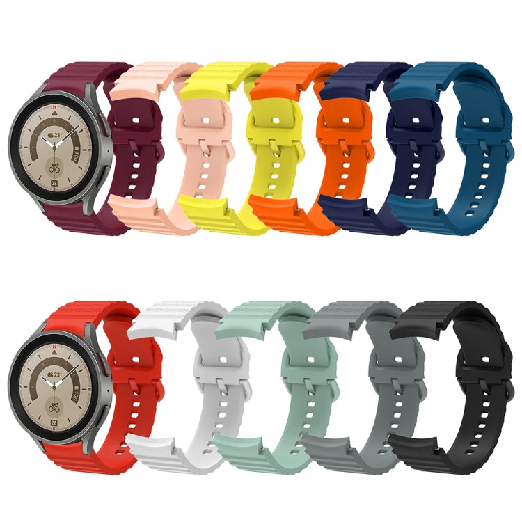 Wave Dotted Pure Color Buckle Silicone Watch Band, For Samsung Galaxy Watch 6 / 6 Classic