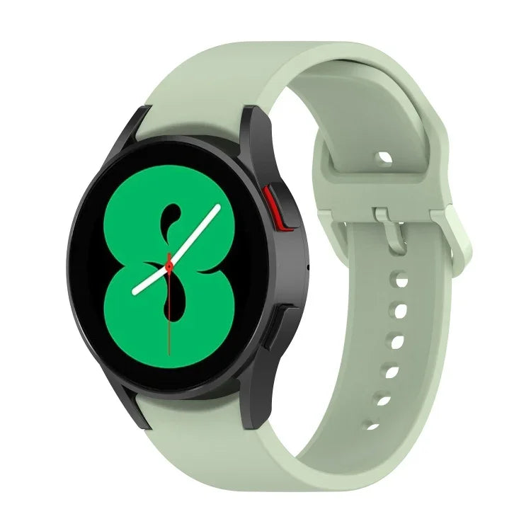 For Samsung Galaxy Watch 6 / 6 Classic Solid Color Buckle Silicone Watch Band, L Size, S Size