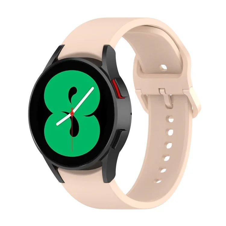 For Samsung Galaxy Watch 6 / 6 Classic Solid Color Buckle Silicone Watch Band, L Size, S Size
