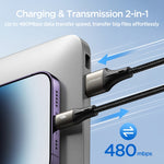 JOYROOM SA25-CL3 30 واط USB-C/Type-C إلى 8 دبابيس كابل بيانات شحن سريع، 1.2م، 2م، 3م