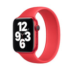 For Apple Watch Series 5 & 4 40mm / 3 & 2 & 1 38mm Solid Color Elastic Silicone Replacement Wrist Strap Watchband, Size:S 130mm, S 130mm, M 143mm, L 156mm