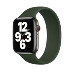 For Apple Watch Series 8&7 41mm / SE 2&6&SE&5&4 40mm / 3&2&1 38mm Solid Color Elastic Silicone Watch Band, Size:M 143mm (Aqua Blue), Size:M 143mm