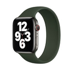 For Apple Watch Series 8&7 41mm / SE 2&6&SE&5&4 40mm / 3&2&1 38mm Solid Color Elastic Silicone Watch Band, Size:L 156mm, Size:L 156mm