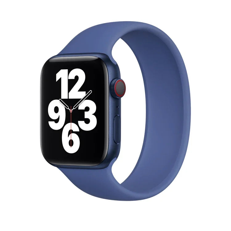 For Apple Watch Series 5 & 4 44mm / 3 & 2 & 1 42mm Solid Color Elastic Silicone Replacement Wrist Strap Watchband, Size:S 130mm, S 130mm, Size:M 143mm, M 143mm, Size:L 156mm, L 156mm