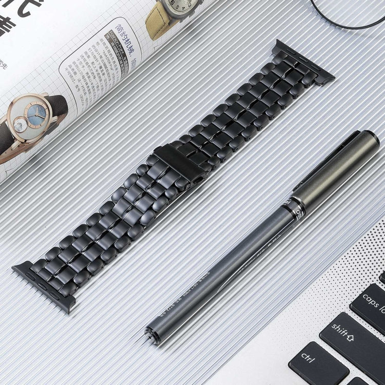 Five Beads Titanium Steel Watch Band, For Apple Watch Ultra 49mm, For Apple Watch SE 2023 44mm, For Apple Watch SE 2023 40mm, For Apple Watch Ultra 2 49mm, For Apple Watch Series 9 45mm, For Apple Watch SE 2022 40mm, For Apple Watch SE 2022 44mm       ...