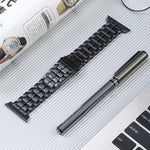 Five Beads Titanium Steel Watch Band, For Apple Watch Series 6 44mm, For Apple Watch Series 5 44mm, For Apple Watch Series 5 40mm, For Apple Watch Series 4 44mm, For Apple Watch 42mm, For Apple Watch 38mm, For Apple Watch Series 3 38mm                 ...