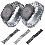 Five Beads Titanium Steel Watch Band, For Apple Watch Series 6 44mm, For Apple Watch Series 5 44mm, For Apple Watch Series 5 40mm, For Apple Watch Series 4 44mm, For Apple Watch 42mm, For Apple Watch 38mm, For Apple Watch Series 3 38mm                 ...