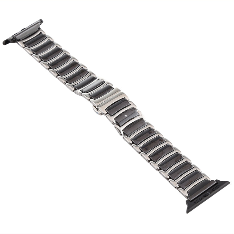 Ceramic Steel Watchband, For Apple Watch Series 8&7 41mm / SE 2&6&SE&5&4 40mm / 3&2&1 38mm, For Apple Watch Series 7 45mm / 6 & SE & 5 & 4 44mm / 3 & 2 & 1 42mm, For Apple Watch Series 7 41mm / 6 & SE & 5 & 4 40mm / 3 & 2 & 1 38mm