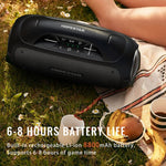 مكبر صوت بلوتوث محمول مقاوم للماء بقوة 80 واط HOPESTAR A50 IPX6 مع مضخم صوت خارجي