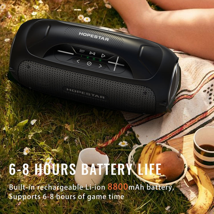 مكبر صوت بلوتوث محمول مقاوم للماء بقوة 80 واط HOPESTAR A50 IPX6 مع مضخم صوت خارجي