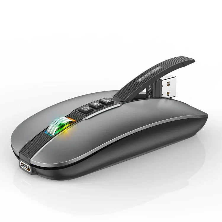 HXSJ M113 2400DPI Dual Mode 2.4GHz + Bluetooth 5.1 Wireless Mouse