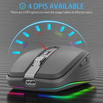 HXSJ M303 2400DPI Dual Mode 2.4GHz + Bluetooth 5.1 Wireless Mouse