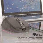 HXSJ M303 2400DPI Dual Mode 2.4GHz + Bluetooth 5.1 Wireless Mouse