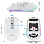 HXSJ M303 2400DPI Dual Mode 2.4GHz + Bluetooth 5.1 Wireless Mouse
