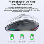 HXSJ M303 2400DPI Dual Mode 2.4GHz + Bluetooth 5.1 Wireless Mouse