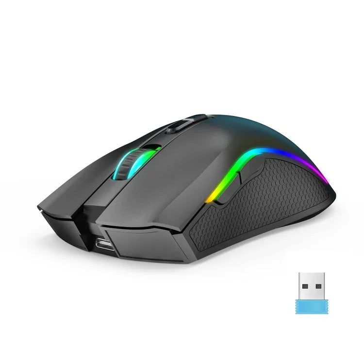 HXSJ T69 4800DPI RGB 2.4GHz Wireless Mouse, T69
