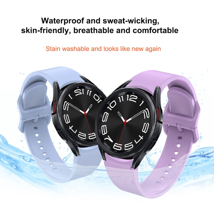 Solid Color Quick Release Silicone Watch Band, For Samsung Galaxy Watch 6