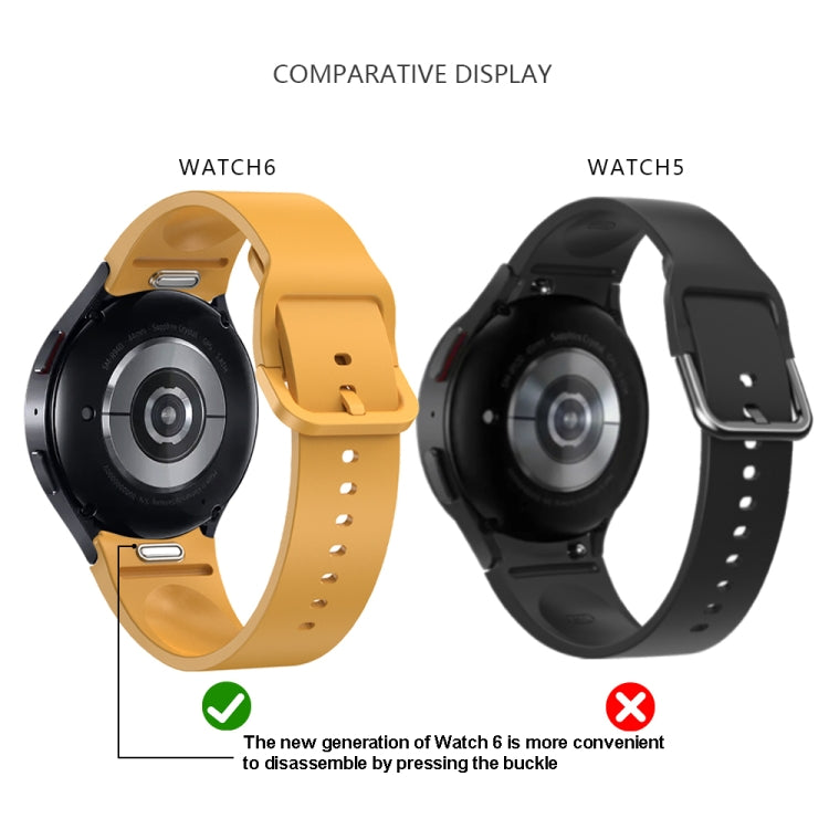 Solid Color Quick Release Silicone Watch Band, For Samsung Galaxy Watch 6