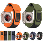 AW Nylon Two-Section Watch Band, For Apple Watch Series 7 41mm, For Apple Watch Series 7 45mm, For Apple Watch SE 40mm, For Apple Watch SE 44mm, For Apple Watch Series 6 40mm, For Apple Watch Series 6 44mm, For Apple Watch Series 5 44mm                ...