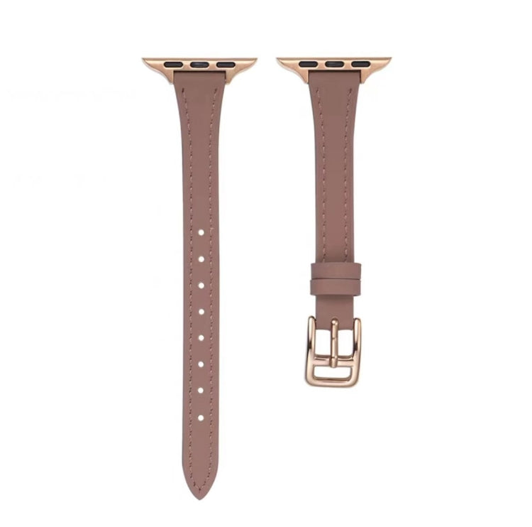 T-shaped Slim Genuine Leather Watch Band, For Apple Watch Series 2 42mm, For Apple Watch 2 38mm, For Apple Watch 42mm, For Apple Watch 38mm