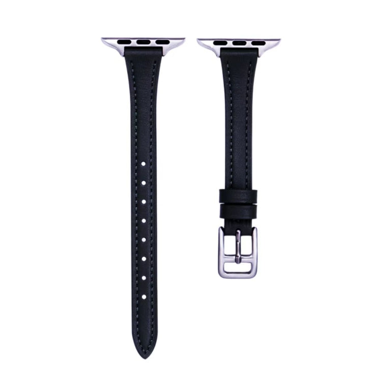 T-shaped Slim Genuine Leather Watch Band, For Apple Watch Series 2 42mm, For Apple Watch 2 38mm, For Apple Watch 42mm, For Apple Watch 38mm