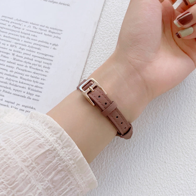 T-shaped Slim Genuine Leather Watch Band, For Apple Watch Series 2 42mm, For Apple Watch 2 38mm, For Apple Watch 42mm, For Apple Watch 38mm