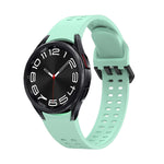 Double-row Hole Solid Color Silicone Watch Band, For Samsung Galaxy Watch 6