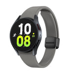 Magnetic Folding Black Buckle Silicone Watch Band, For Samsung Galaxy Watch 6