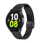 Magnetic Folding Black Buckle Silicone Watch Band, For Samsung Galaxy Watch 6