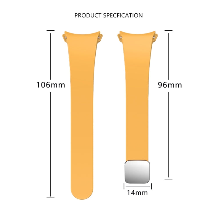 Magnetic Folding Black Buckle Silicone Watch Band, For Samsung Galaxy Watch 6