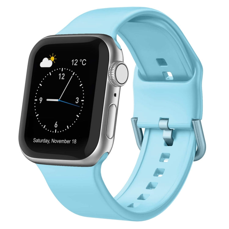 Pin Buckle Silicone Watch Band, For Apple Watch Series 6 40mm
