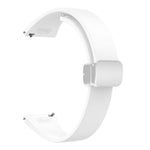 Magnetic Silver Buckle Slim Silicone Watch Band, For Samsung Galaxy Watch 6 / 6 Classic