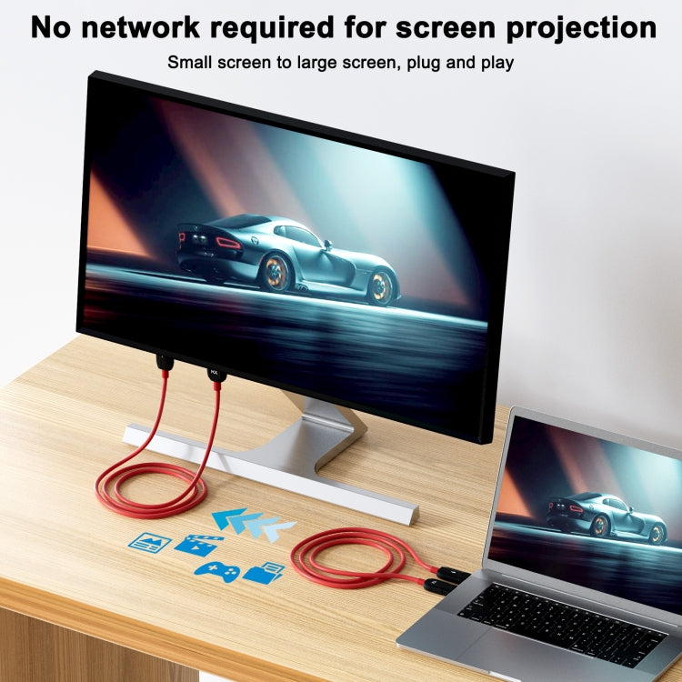 مجموعة جهاز إرسال HDMI لاسلكي 4 في 1 لمشاركة الشاشة، THT-020-8