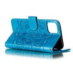 Mandala Embossing Pattern Horizontal Flip Leather Phone Case, For iPhone 15 Plus, For iPhone 15