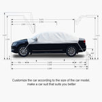 Car Half-cover Car Clothing Sunscreen Heat Insulation Sun Nisor, Aluminum Foil, Aluminum Foil 3.6x1.6x1.5m, Aluminum Foil 3.9×1.7×1.5m, Aluminum Foil 4.3×1.8×1.5m, Aluminum Foil 4.3x1.7x1.5m, Aluminum Foil 4.3x1.8x1.6m, Aluminum Foil 4.5x1.8x1.7m      ...