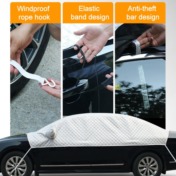 Car Half-cover Car Clothing Sunscreen Heat Insulation Sun Nisor, Aluminum Foil, Aluminum Foil 3.6x1.6x1.5m, Aluminum Foil 3.9×1.7×1.5m, Aluminum Foil 4.3×1.8×1.5m, Aluminum Foil 4.3x1.7x1.5m, Aluminum Foil 4.3x1.8x1.6m, Aluminum Foil 4.5x1.8x1.7m      ...