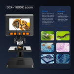 ميكروسكوب رقمي إلكتروني مكتبي P110 50X-1000X بشاشة 4.3 بوصة، P110
