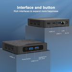 GXMO N42 Windows 11 Intel Gemini Lake N4000 Mini PC NVME SSD WiFi Mini Desktop Computer, 6GB+64GB, 6GB+64GB+256GB