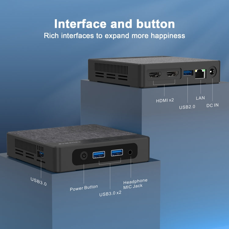GXMO N42 Windows 11 Intel Gemini Lake N4000 Mini PC NVME SSD WiFi Mini Desktop Computer, 6GB+64GB, 6GB+64GB+256GB