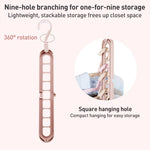 Multifunctional Magic Nine-hole Clothes Hanger, Random Color