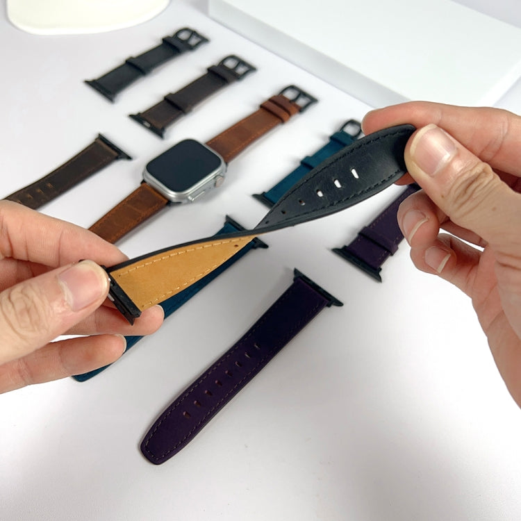 Retro Texture Leather Watch Band, For Apple Watch 4 44mm, For Apple Watch 4 40mm, For Apple Watch 3 38mm, For Apple Watch 3 42mm, For Apple Watch 2 42mm, For Apple Watch 2 38mm, For Apple Watch 42mm, For Apple Watch 38mm