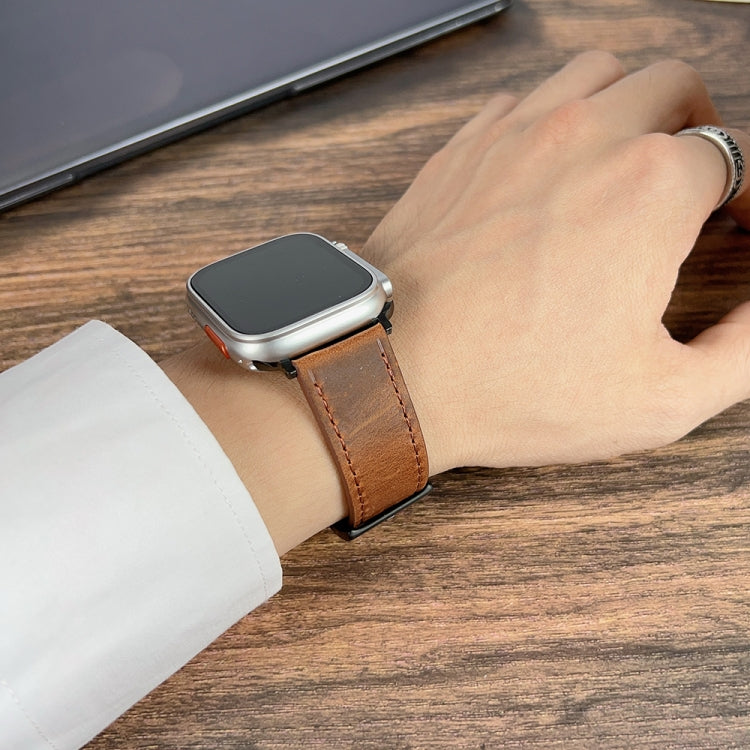 Retro Texture Leather Watch Band, For Apple Watch 4 44mm, For Apple Watch 4 40mm, For Apple Watch 3 38mm, For Apple Watch 3 42mm, For Apple Watch 2 42mm, For Apple Watch 2 38mm, For Apple Watch 42mm, For Apple Watch 38mm