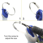 4 PCS Stainless Steel Hose Clamps Pipe Clip Fuel Line Clip, Size: 91-114mm, 4 PCS Size: 91-114mm