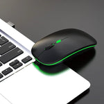 HXSJ M40 2.4GHZ 800,1200,1600dpi Third Gear Adjustment Colorful Wireless Mouse USB Rechargeable