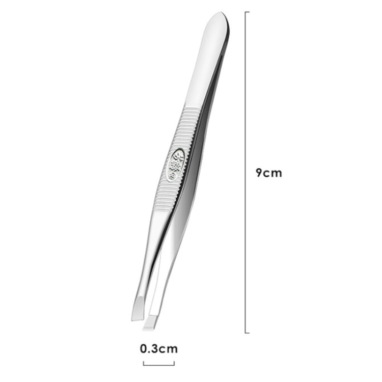 Augenbrauenclip aus Edelstahl, multifunktionaler, abgeschrägter Augenbrauenclip