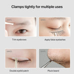 Augenbrauenclip aus Edelstahl, multifunktionaler, abgeschrägter Augenbrauenclip